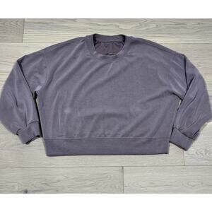 Womens Lululemon Peloton Softstreme Perfectly Oversize Crop Sweatshirt